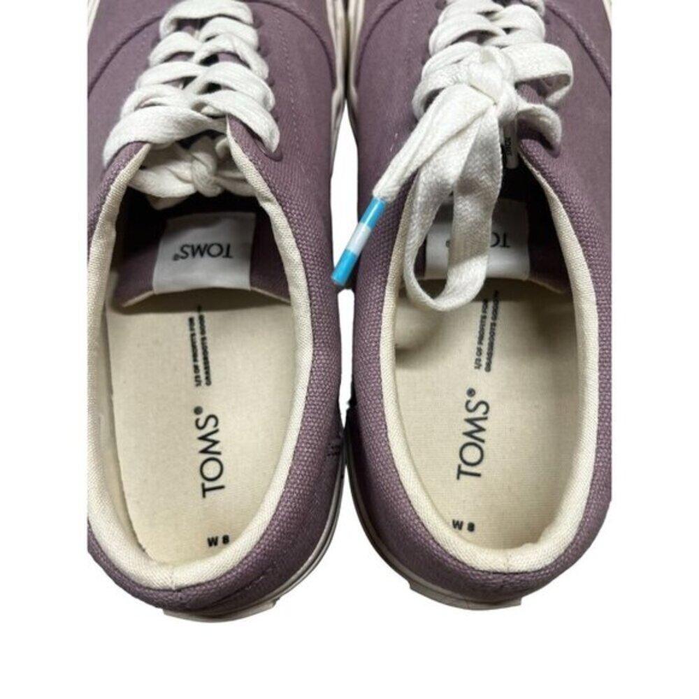 TOMS Women's Canvas Purple Casual Sneakers Size 8 - Picture 5 of 8